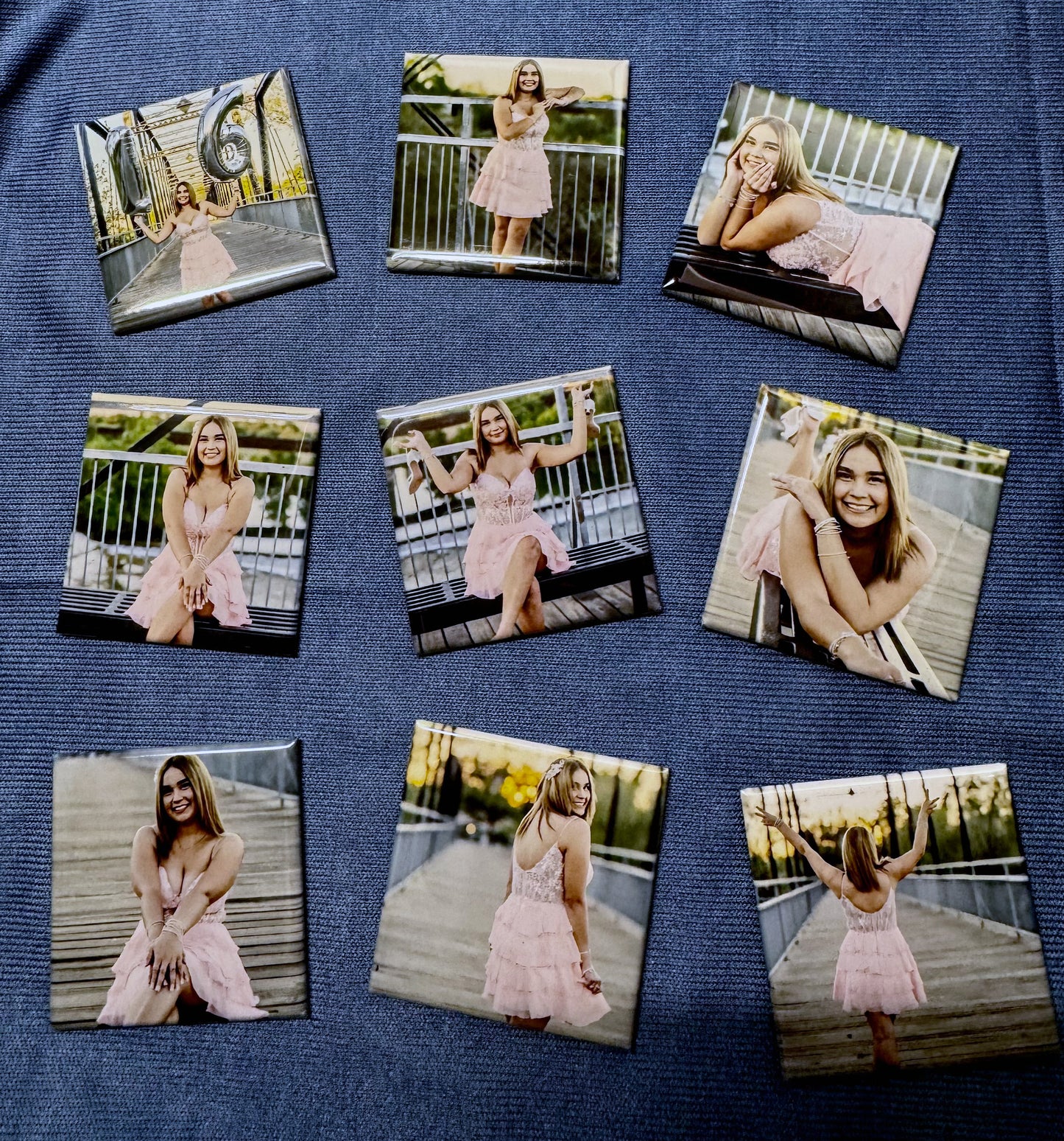 9 Custom 2" x 2" Square Magnets