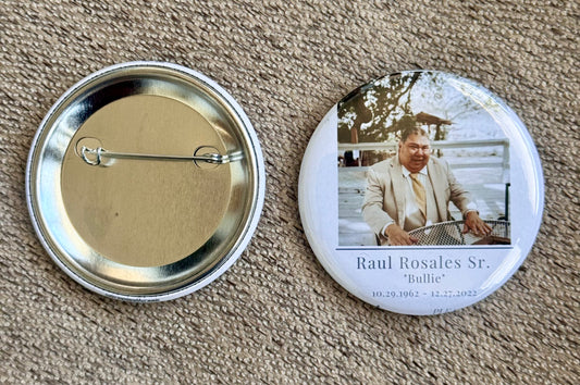 9 Custom 2.25" Round Pin-Back Buttons